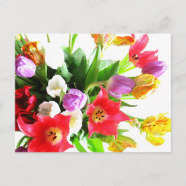 Postal Flores de Tulipán Románticas