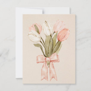 Postal Flores de tulipanes pasteles