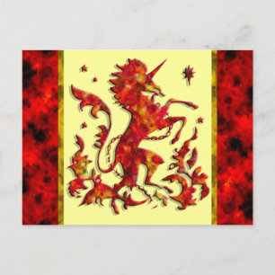 Postal Flores de unicornio