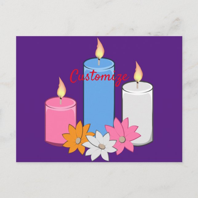 Postal Flores de vela encendidas Thunder_Cove (Anverso)