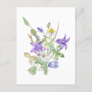 Postal Flores de verano acuarelas