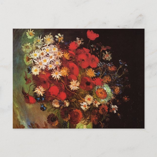 Postal Flores de vida en una caja de Vincent van Gogh (Anverso)