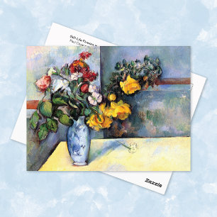 Postal Flores de vida fijas Vase Paul Cezanne Postcard