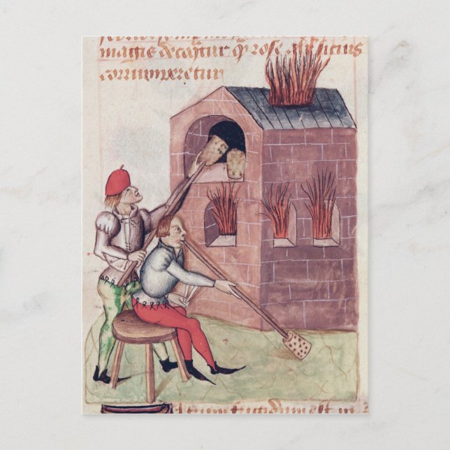 Postal Flores de vidrio de la Tractatus de Herbis (Anverso)