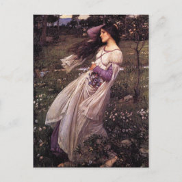 Postal Flores de viento por John William Waterhouse, 1902