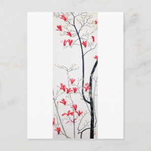 Postal Flores del árbol de la Magnolia, Kobayashi Kokei