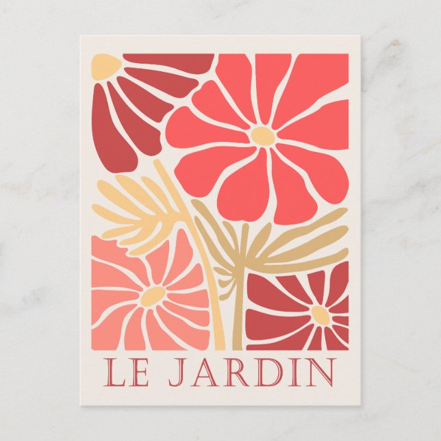 Postal Flores del Boho Le Jardin (Anverso)