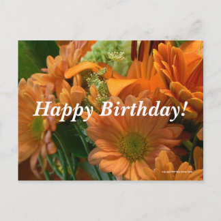 Postal Flores del cumpleaños