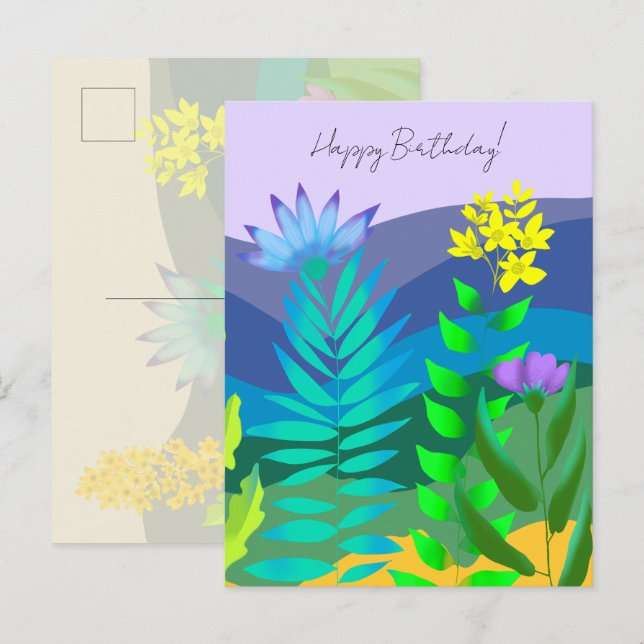 Postal Flores del desierto (Anverso / Reverso)