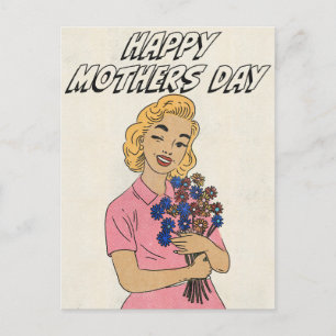 Postal Flores del Día Feliz de las Madres