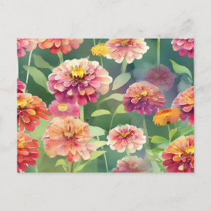 Postal Flores Dreamy Zinnia
