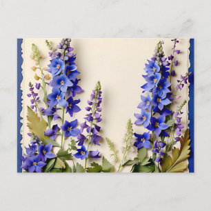 Postal Flores elegantes de Delphinium