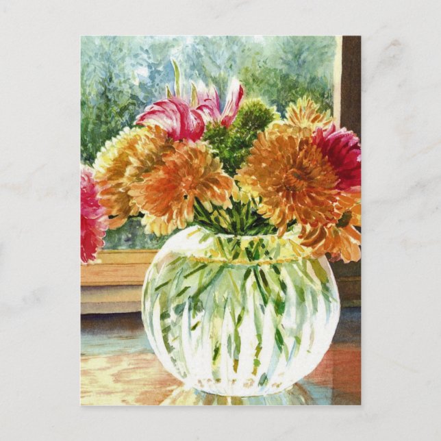 Postal Flores en la bolsa de vidrio (Anverso)