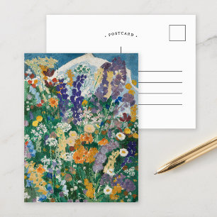 Postal Flores en la montaña August Babberger