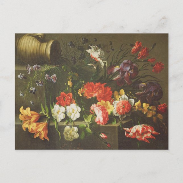 Postal Flores en un borde, 1665 (Anverso)
