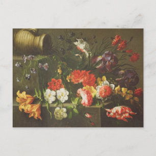 Postal Flores en un borde, 1665
