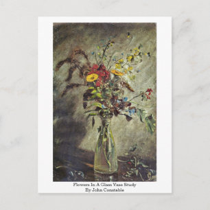 Postal Flores En Un Estudio De La Vasa De Vidrio De John 