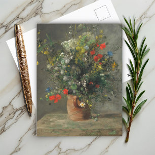 Postal Flores en un jarrón (2) de Auguste Renoir