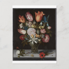 Postal Flores en un vaso, Ambrosius Bosschaert, aceite