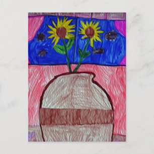 Postal Flores en una bolsa