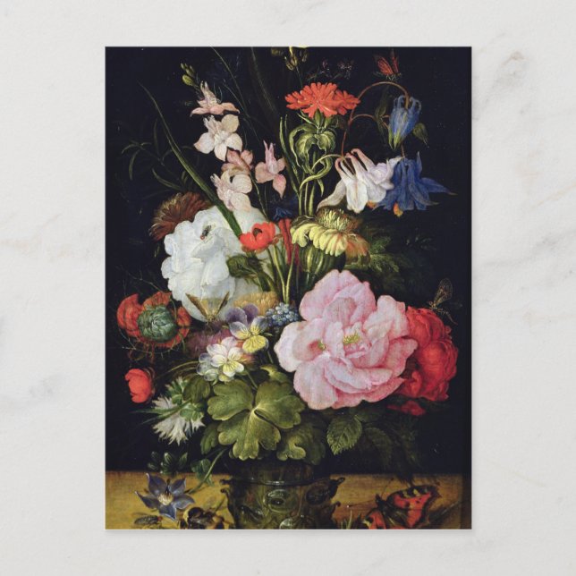 Postal Flores en una bolsa (Anverso)