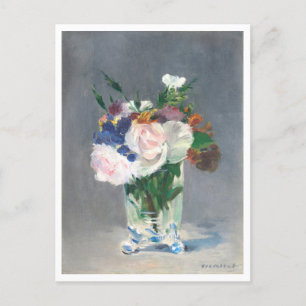 Postal Flores en una bolsa de cristal de Edouard Manet