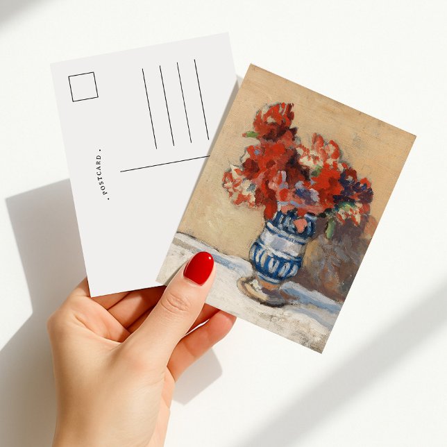 Postal Flores en una malla azul | Christopher Wood (Subido por el creador)