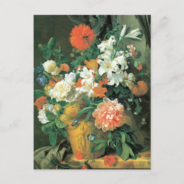 Postal Flores en una parcela de algodón de Tierra (Anverso)