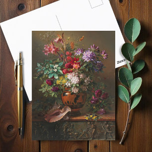 Postal Flores en una verja griega de Georgius van Os