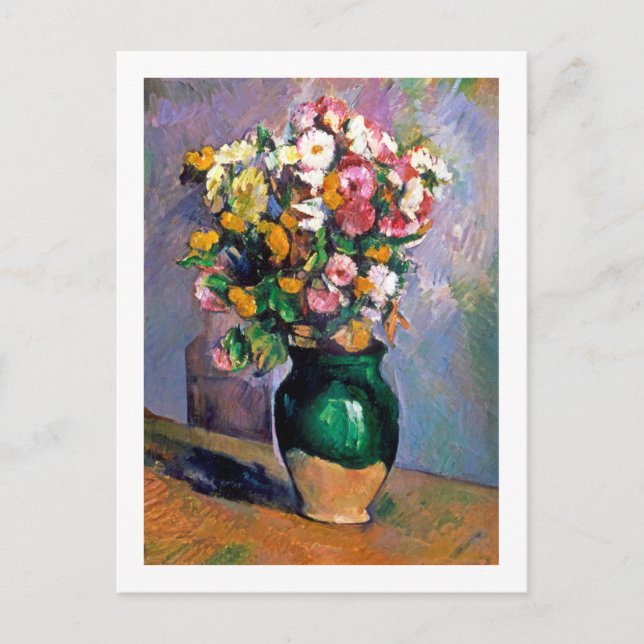 Postal Flores en Vase, Cezanne (Anverso)