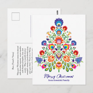 Postal Flores Encantadas: Un Tapiz Yuletide de Folclore