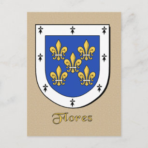 Postal Flores Family Heraldic Shield