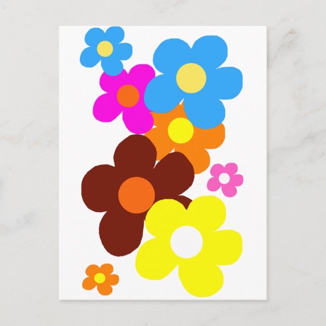 Postal Flores felices (Anverso)