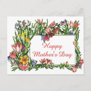 Postal Flores felices del Día de la Madre