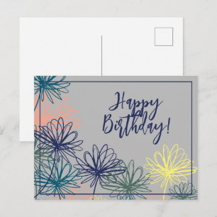Postal Flores Feliz Cumpleaños