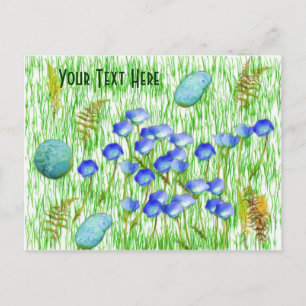 Postal Flores Ferns Pintando Personalizable Postcard