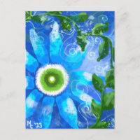 Flores florales florales brillantes de color azul 