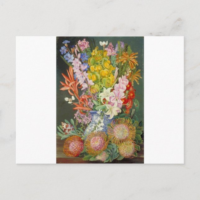 Postal Flores Florecen Paz Amor Fe Inspiradora (Anverso)