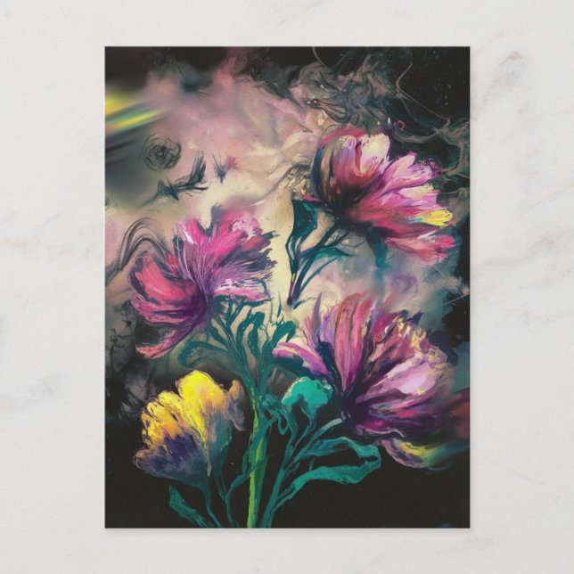 Postal Flores florecientes (Anverso)