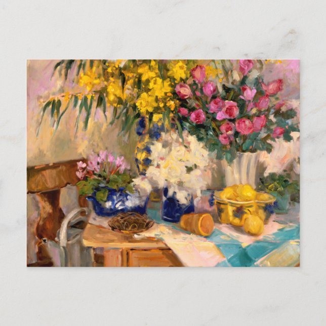 Postal Flores frescas II (Anverso)