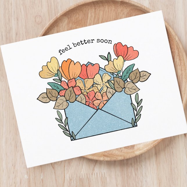 Postal Flores Ilustradas para Recuperarse (Subido por el creador)