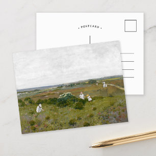 Postal Flores junto al mar   William Merritt Chase