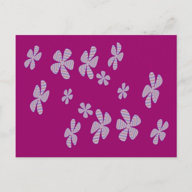 Postal flores lavendares (Anverso)
