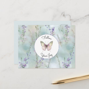 Postal Flores lilas bonitas románticas