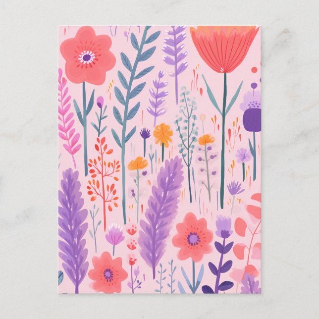 Postal Flores Lindas (Anverso)