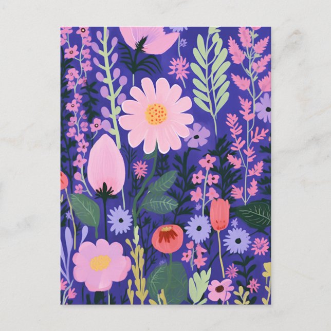 Postal Flores Lindas (Anverso)