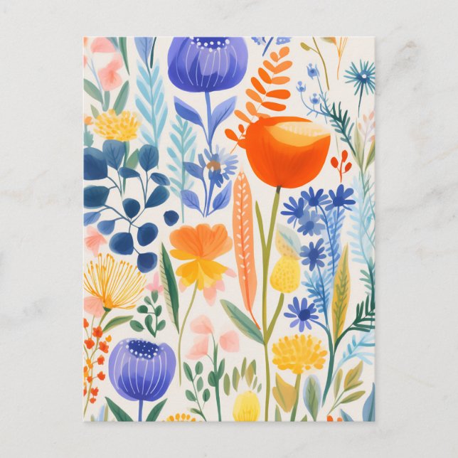 Postal Flores Lindas y Pequeñas (Anverso)