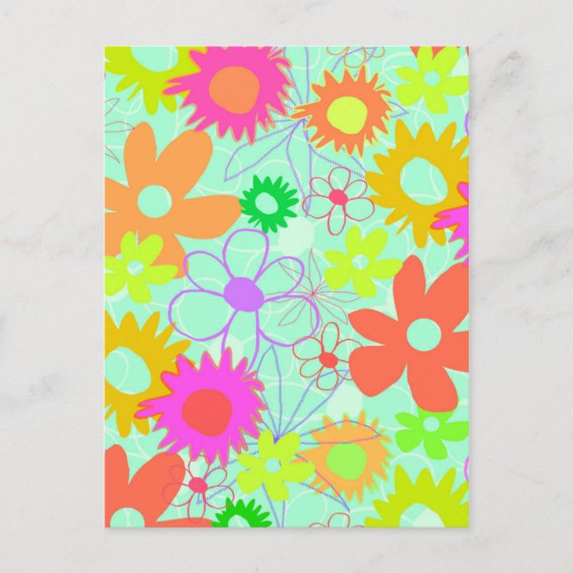 Postal Flores mixtas (Anverso)