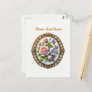 Postal Flores mixtas enmarcadas lindas personalizables