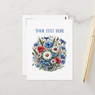 Postal Flores mixtas lindas personalizables